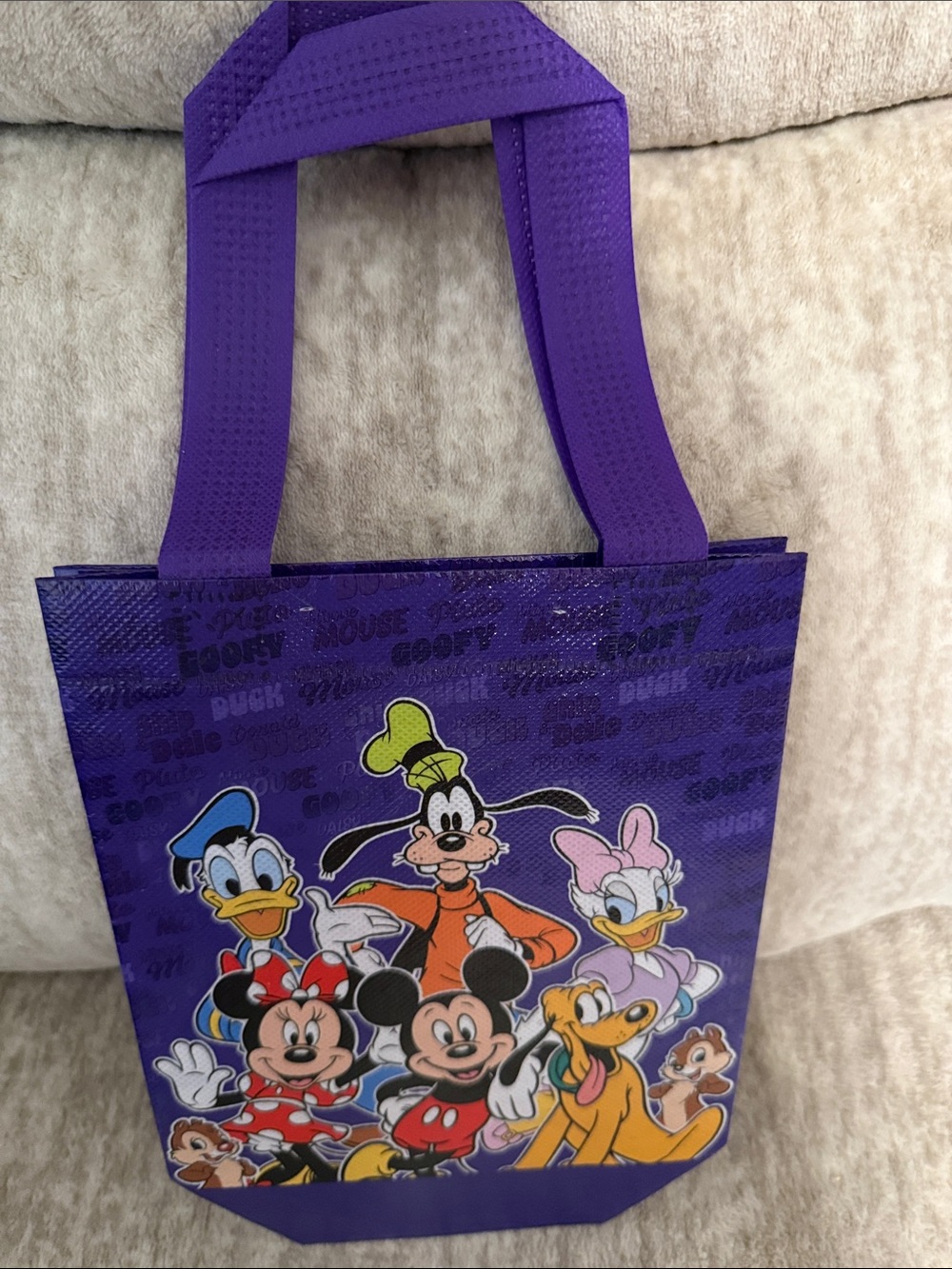 Disney Purple Kids Tote Bag with Mickey & Friends NWOT
